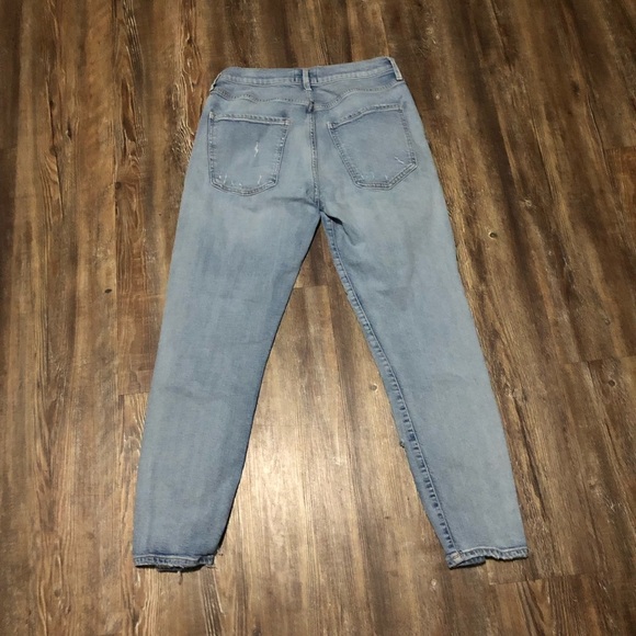 Agolde Sophie Crop Vertigo Jeans Women's 28 Mid Rise Distressed Designer Denim - Picture 4 of 5